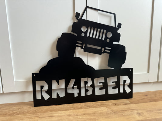 JEEP Personalized Metal Art Decor